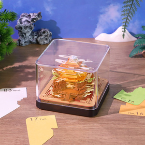 2025 nuevas tendencias producto 3D Bloc de notas corte láser 198 hojas modelo 3D Cubo de papel notas con castillo asiático en la cima de la montaña - Product Image 2