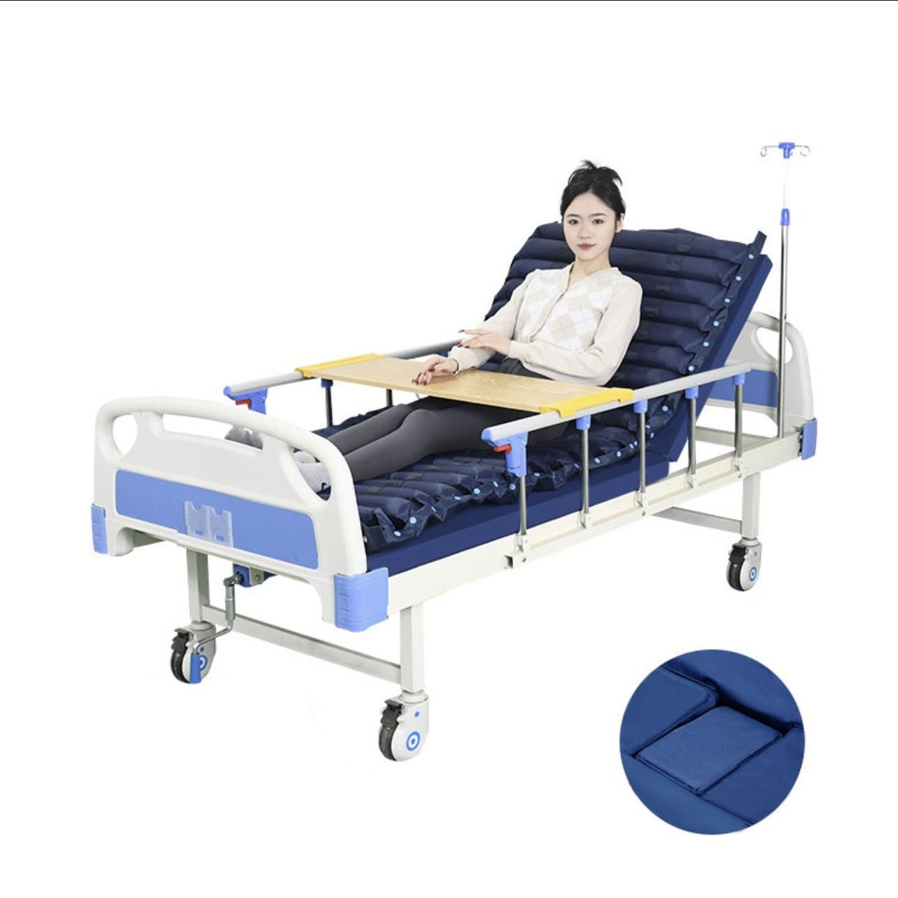 Single-crank air mattress