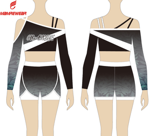 <strong>Cheer</strong> and Dance Style Cheerleading Uniforms With Mesh and Cheerleader Uniforms AB Rhinestones - Product Image 6