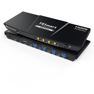 TESmart 4端口8K60 HDMI 2.1 KVM交换机，带ADI芯片EDID 4K144Hz，用于游戏4 PCs 1显示器USB 3.0 KVM切换器 - Product Image 1