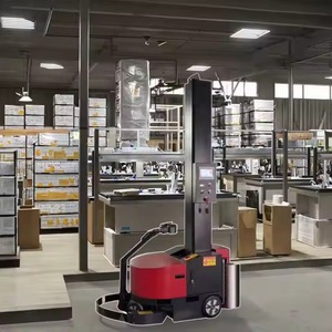 <span class=keywords><strong>Auto</strong></span> Walking Mobile <span class=keywords><strong>Plc</strong></span> <span class=keywords><strong>Control</strong></span> <span class=keywords><strong>System</strong></span> Ajustável Rotating Speed Robot Stretch Wrapping Machine