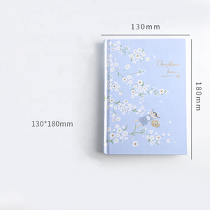 Fiore di ciliegio pioggia taccuino con copertina rigida con pagine a colori eco-copertina in carta - Product Image 5