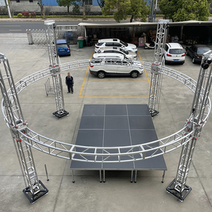 Yüksek kalite taşınabilir daire sahne mobil alüminyum kafes düğün DJ moda gösterisi konserler için çıkarılabilir podyum platformu - Product Image 2