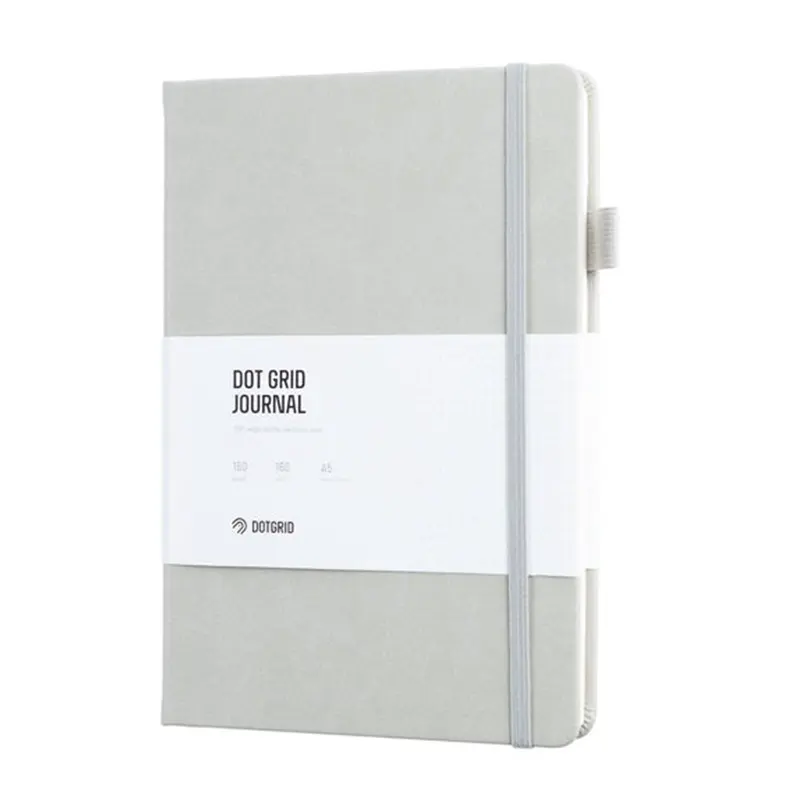 Cuaderno personalizado con forro de rejilla de puntos, cubierta dura de cuero PU, cuaderno profesional Bullet