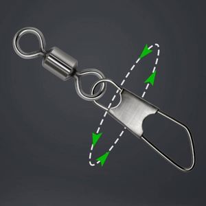 Stainless Steel Saltwater Fishing Line Connector Snap <strong>Swivel</strong> Rolling <strong>Swivels</strong> with Safety Snap Sea Fishing Hook <strong>Swivel</strong>