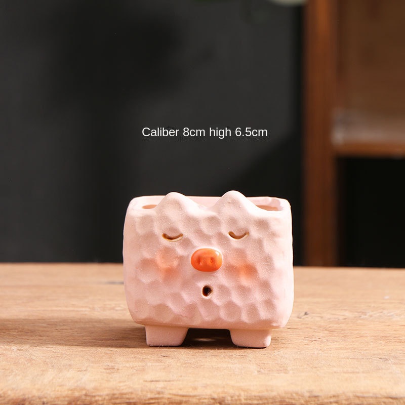 Cochon carré rose