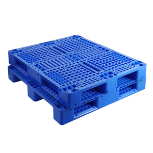 Euro tarzı tek yüzlü 4 yönlü giriş ağır geri dönüşümlü plastik paletler satış için depolama yığılmış paletler üretilmiştir - Product Image 5