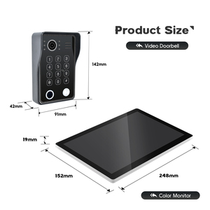 Sistema de intercomunicación WIFI Video Building con soporte de visión nocturna desbloqueo remoto intercomunicador bidireccional timbre de 10,1 pulgadas para apartamentos