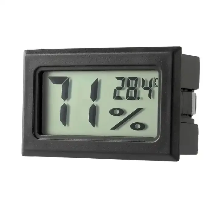 Higrómetro Digital en miniatura con pantalla LCD para interiores, higrómetro con Sensor de temperatura práctico para interiores