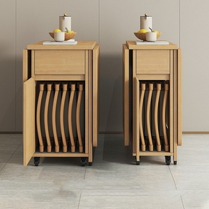 高品质户外简约现代胡桃木彩色实木折叠小空间餐桌 - Product Image 3
