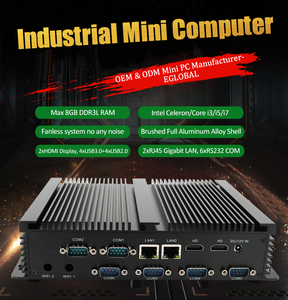 Industrial Mini PC Win10 <strong>with</strong> Dual Core I5 4200U 5200U 2*Lans 6*COM USB Micro <strong>Computer</strong> <strong>Linux</strong> - Product Image 2