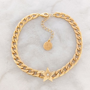 2025 कस्टम थोक हीरा स्टार 18k सोने की प्लेटेड एलेट फैशन गहने उपहार में मुख्य सामग्री मिश्र धातु कंगन चूड़ियां चूड़ियां - Product Image 5