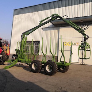 Rimorchio di caricamento del ceppo della macchina forestale con la gru con il motore separato o la gru di caricamento del legname del trattore 70-100HP per il trattore - Product Image 6
