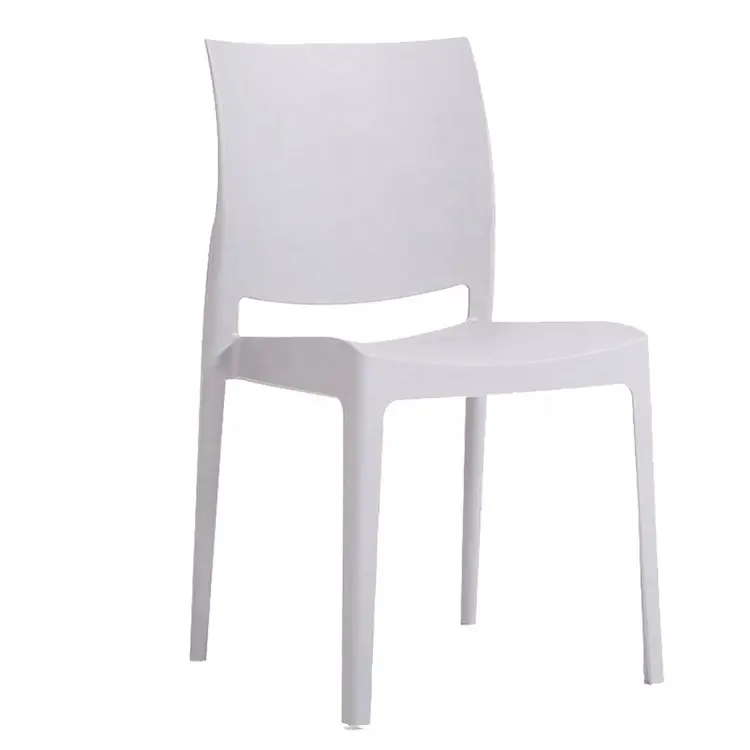 Al aire libre muebles sillas de comedor de moderno de plástico de silla de cocina económicas al aire libre blanco silla de plástico