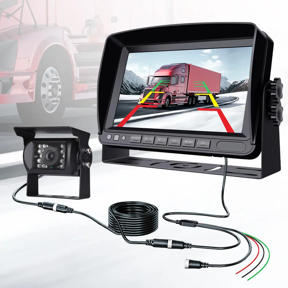 Sistema di telecamere per retromarcia per auto 12/24v all'ingrosso della fabbrica con schermo CVBS AHD 1080P Kit Monitor per retrovisione per auto per carrello elevatore per camion