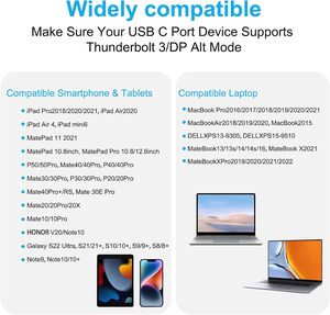 通用串行总线C Thunderbolt 3型3.1至VGA母适配器，适用于苹果笔记本2019 2020 2021空气苹果平板电脑三星银河 - Product Image 5