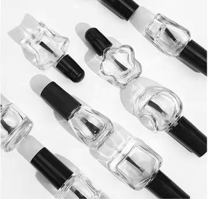 Beautiful Cheap Empty 5ml <strong>8ml</strong> 10ml 15ml Small Empty square Nail Polish Glass <strong>Bottle</strong> Design Containers <strong>with</strong> Brush <strong>Caps</strong> pink <strong>Cap</strong> - Product Image 3