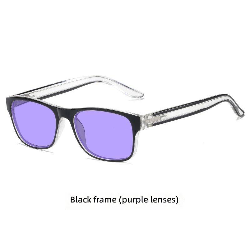 Black frame-purple lens
