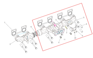 Совместимость с дизельным двигателем Jiefang CA6DH, выпускной коллектор 1008048-16SY, высокопроизводительный дизельный двигатель 9,8 кг, запчасти для двигателя - Product Image 4