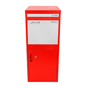 工場カスタマイズ屋外スチール大型小包ドロップボックス防水安全デリバリーボックスコードロック付き赤パッケージデリバリーボックス - Product Image 4