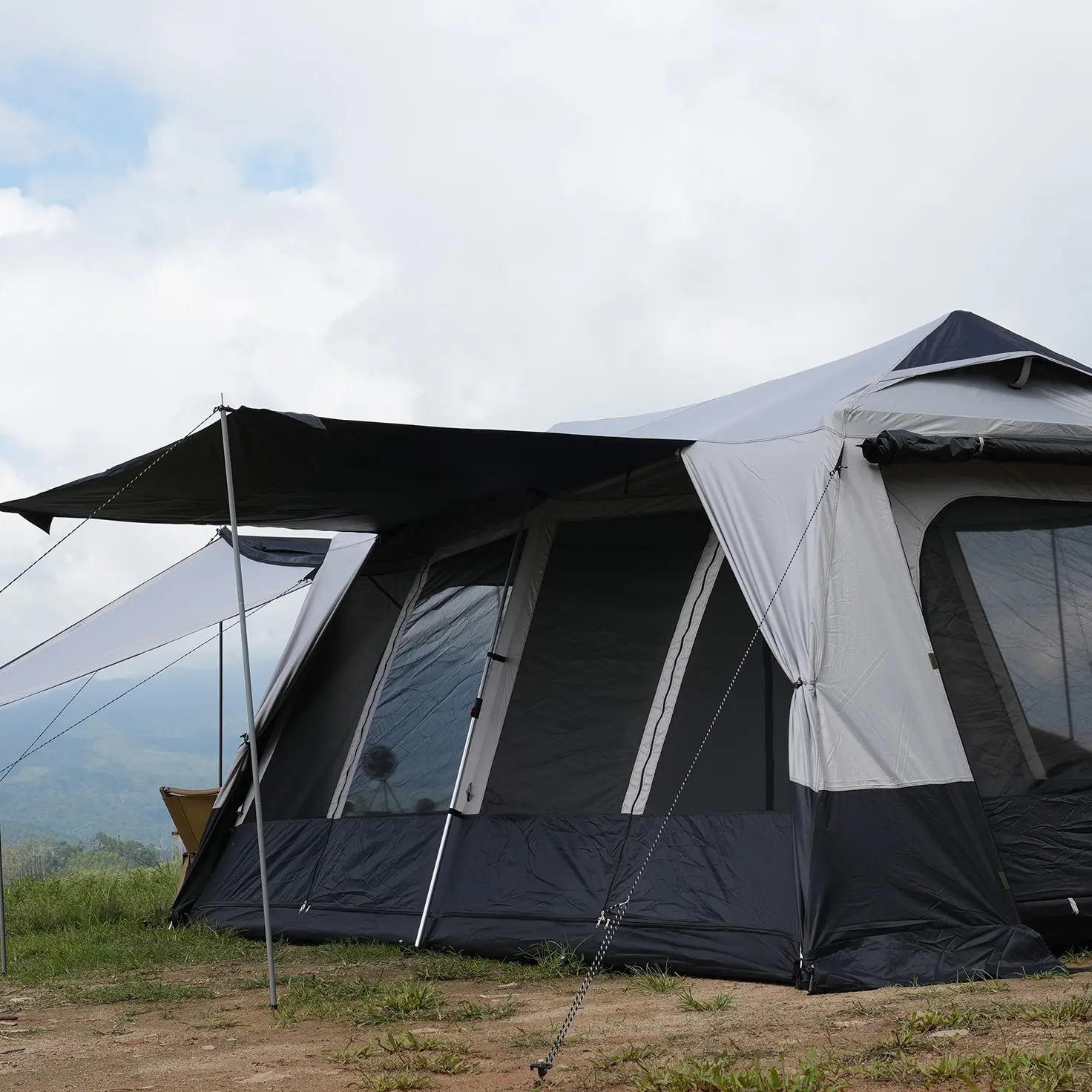 1/6 attrezzatura da trekking tenda da campeggio 6-8 persone tenda impermeabile per famiglie campeggio articoli da esterno
