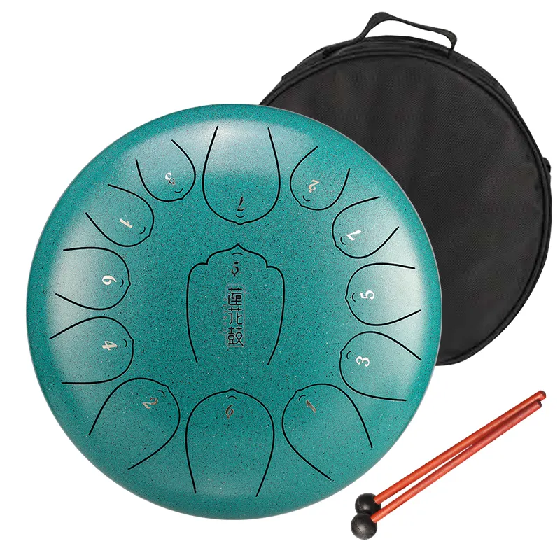 Hluru Staal Tong Percussie Drum Hoge Kwaliteit 11 Note 10 Inch Tank Drum Handpan Muziekinstrumenten C/D/F Tone THF11-10