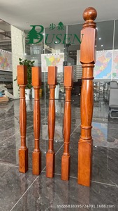 Nhà Sản Xuất Của Rắn Sồi Gỗ Cầu Thang Lan Can Thẳng Hộ Lan Tôn Sóng Trung Tâm Cột Khác Nhau Nhỏ Lớn Cột Tường Bảng - Product Image 3