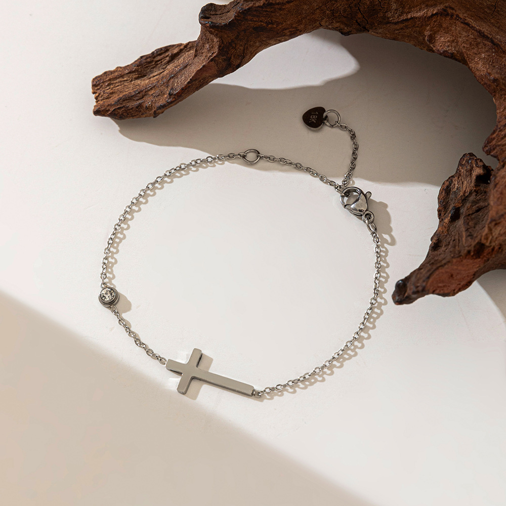 Bracelet Croix Acier