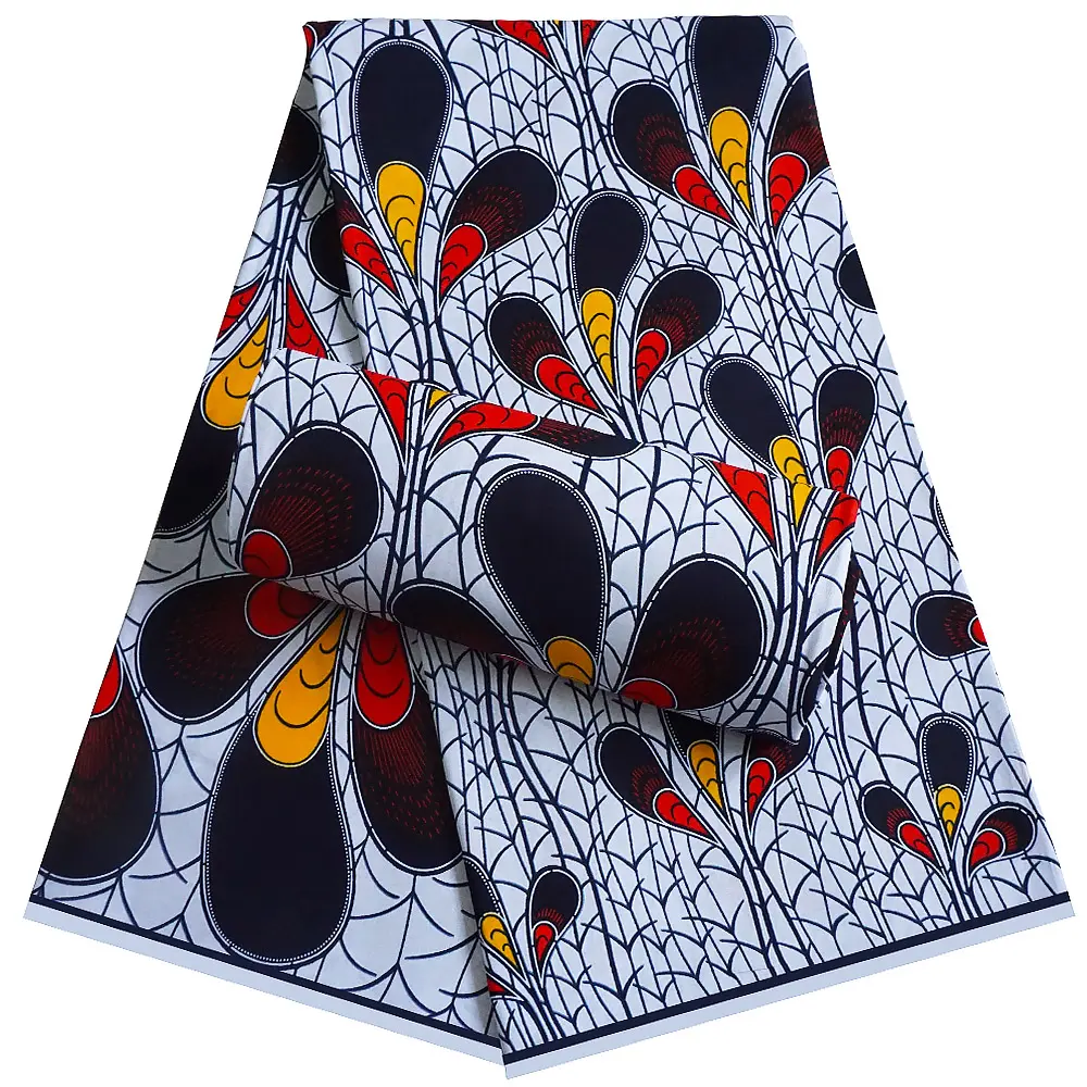 Precio de Venta caliente tela de cera Africana verdadera cera nigeriana Ankara bloque estampado Batik telas africanas Pagne tela de algodón para coser