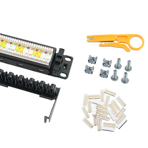 24 puertos Cat6 Patch Panel RJ45 Link Suministro directo del fabricante Piezas de telecomunicaciones para uso en rack - Product Image 4