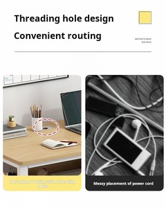 Design moderno Convertible Wooden Office Furniture Desktop <span class=keywords><strong>Computer</strong></span> <span class=keywords><strong>Desk</strong></span> com gavetas para uso escolar - Product Image 3