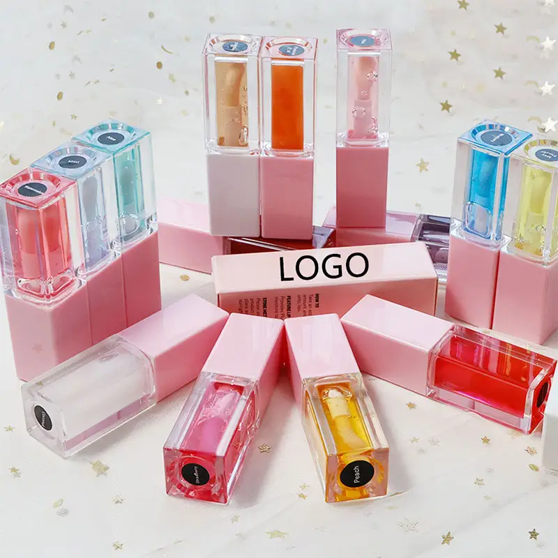 Private Label Moisturizing Liquid Clear Color Glitter Shiny Glossy Nude Cosmetics Plump Fruit Lip Oil Lip Gloss