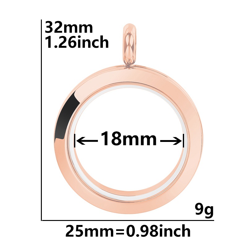 Or rose 0,98 pouces