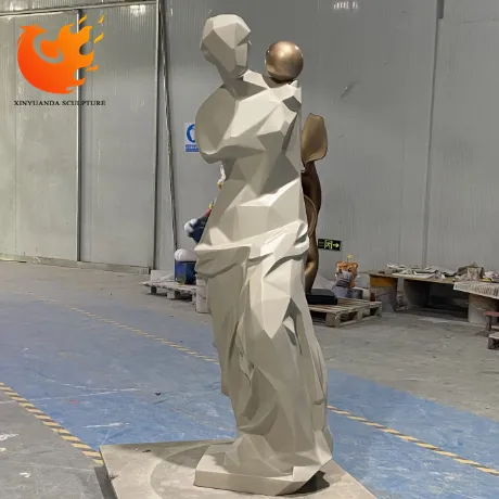 تمثال فني من الراتنج مخصص من المصنع تمثال انساني تجريدي من الفيبرجلاس للزينة الداخلية