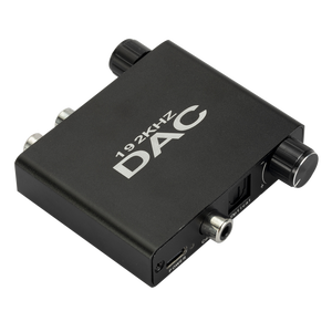 Convertidor de audio Digital a analógico, dispositivo con ajuste de volumen y control de bajos, 192Khz - Product Image 1