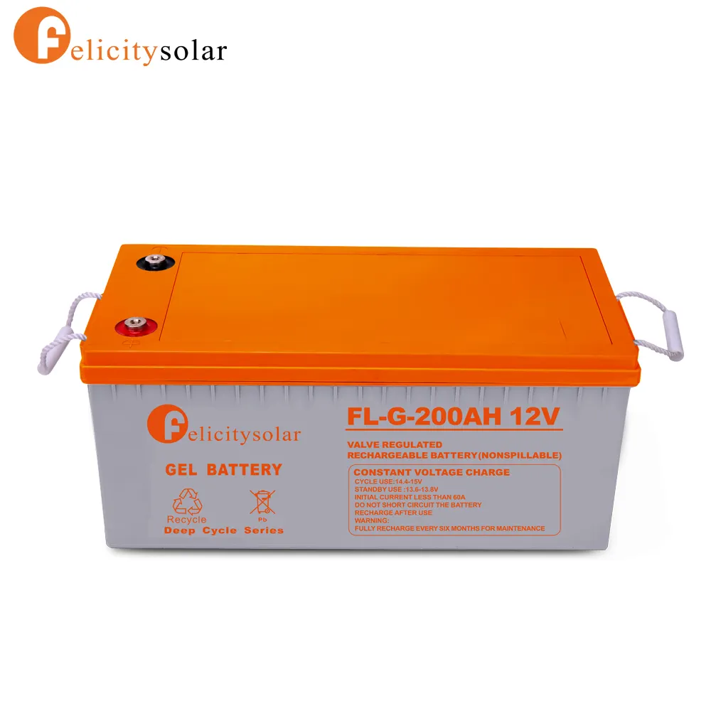 Felicity gel de ciclo profundo de battery200ah de la batería de la célula solar de Filipinas 12v 200Ah