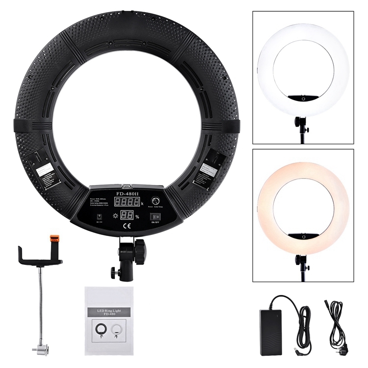 Anillo de luz teléfono titular de cable de alimentación