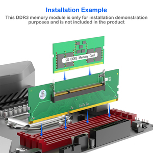 プロフェッショナルDDR3ノートパソコンからデスクトップメモリアダプターカード200ピンSO-DIMM PC 240ピンDIMMメモリRAMコネクタアダプター - Product Image 4