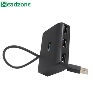 Masaüstü Laptop için Headzone USB 3.0 Hub kare tasarım çok Port genişletici güç adaptörü USB C arayüzü veri Splitter yatak odası - Product Image 5