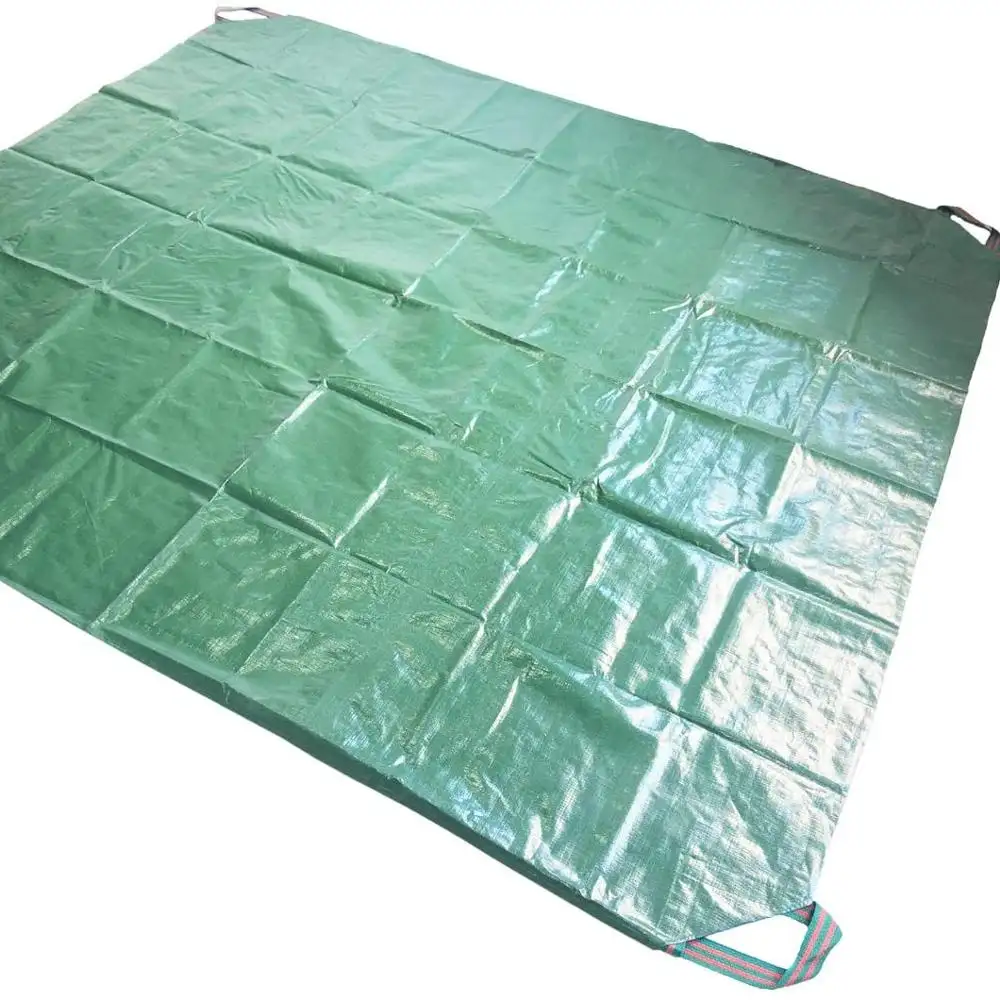 Bâche de protection étanche en pvc, 3 m 7x7, bâche de jardin, marron, vert, couverture de cour avec 4 poignées