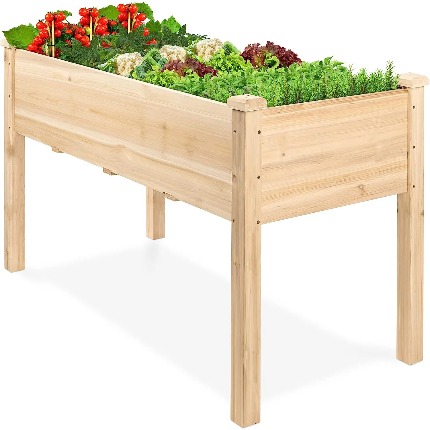 Töpfchen Holz Töpfchen Tisch Outdoor hölzernes Gartenaufsatz mit abnehmbarem Waschbecken Schublade Regal Regale