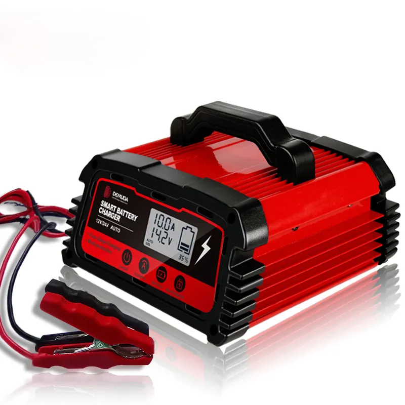 3 en 1 Portable 12 Volt Auto 24 V 24 Volt Gel Agm chargeur de batterie 5A 10A 20A GEL/AGM chargeur de batterie avec LCD 4 étapes de charge