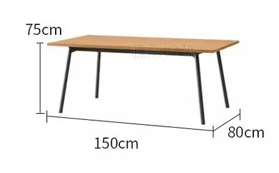 Mesa de mostrador de madera plástica de 150x80 cm