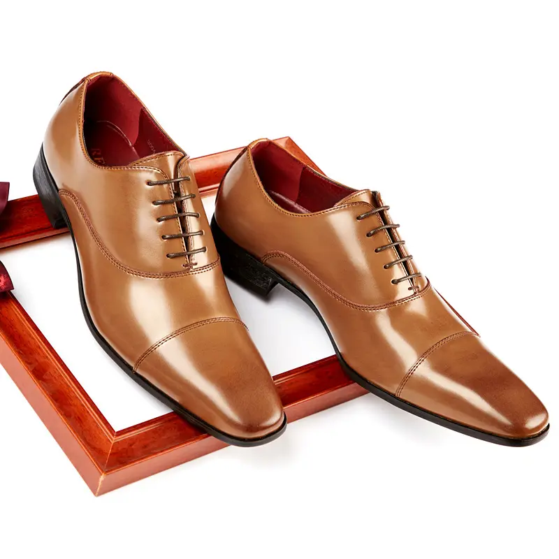 Zapatos de vestir de cuero genuino para hombre, calzado masculino de alta calidad, estilo inglés de EE. UU., venta al por mayor