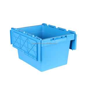 20L簡単に移動するプラスチックスタックとネスティングレンタルターンオーバー可愛い収納ボックスヒンジ付きふた付き - Product Image 3