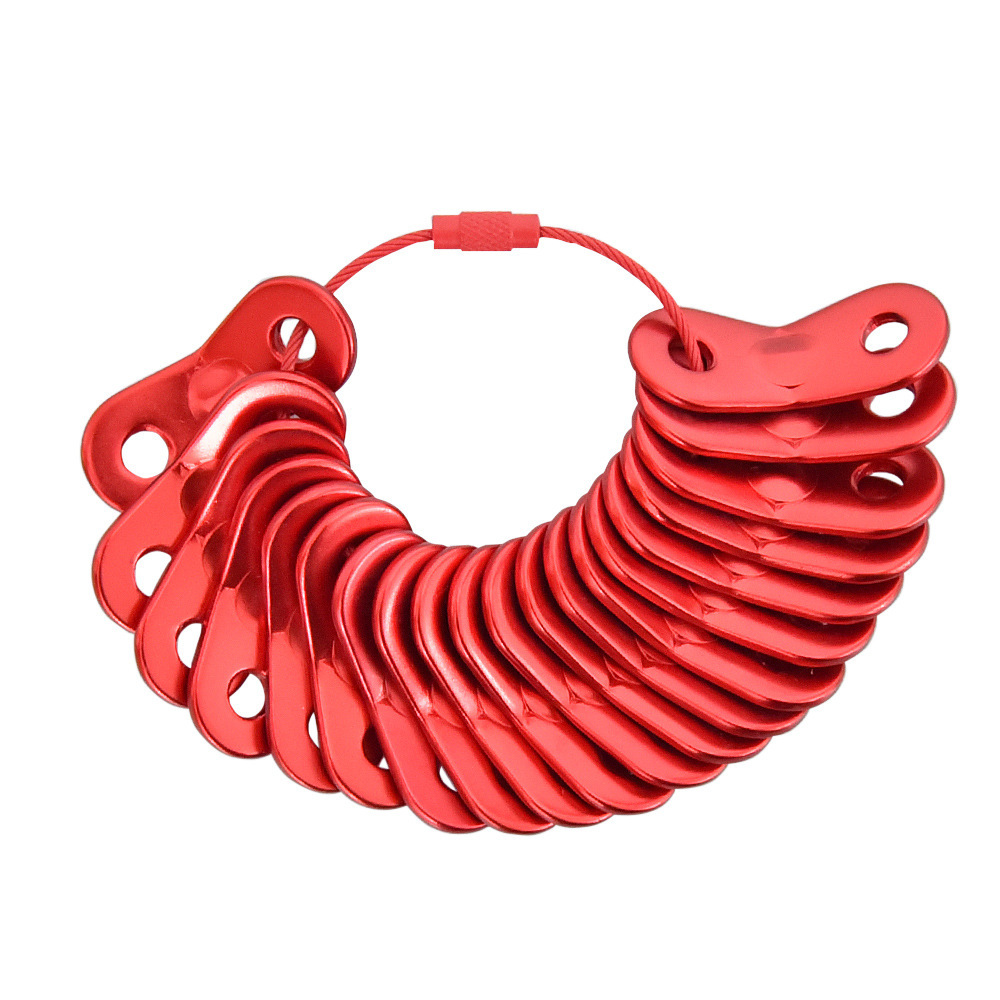 20-piece set of steel wire rings (red)