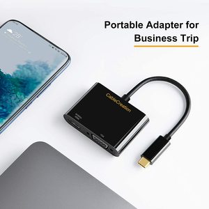 Cable Creation 2 in 1 USB Typ C zu HDMI VGA Adapter 4K @ 60Hz VGA 1080P 60Hz Typ C zu HDMI VGA - Product Image 6