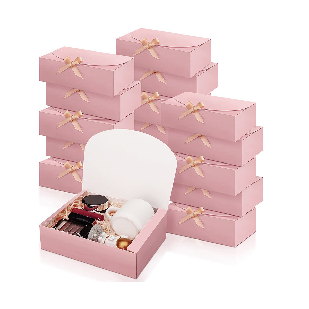 Pink Gift Box(Gold Ribbon)