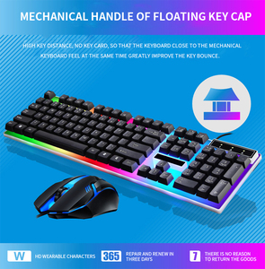Teclado retroiluminado USB con cable LED G21 y combos de ratón de juego Teclado mecánico para juegos de ordenador en casa - Product Image 4