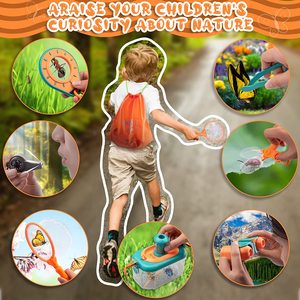Kids Outdoor Explorer Bug Catcher Kit with Magnifying Glass Butterfly Net <strong>Critter</strong> Keeper Binoculars Adventure <strong>Set</strong> for Children - Product Image 4